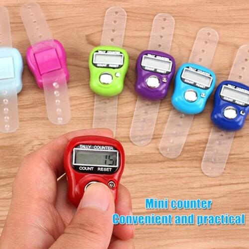 Electronic Finger Counter Ring LED Portable Digital Row Tally Pedometer Outdoor Counting Tool Accurate Electronic Digital Tally