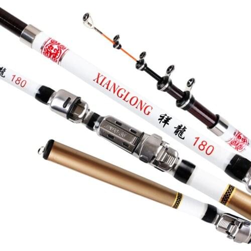Hot 1.8/2.1/2.4/2.7/3m Telescopic Fishing Rod Carbon Fiber Retractable Travel Portable Sea Fishing Pole DO2