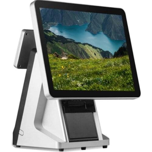 Hot selling 15inch capacitive touch screen pos all in one built-in thermal printer cheap pos system