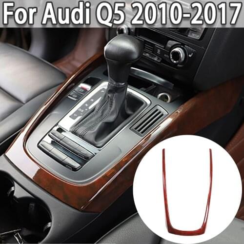 K-Car Console Armrest Gear Shift Decoration Frame Cover Trim Carbon Fiber Color Interior For Audi Q5 2010-2017