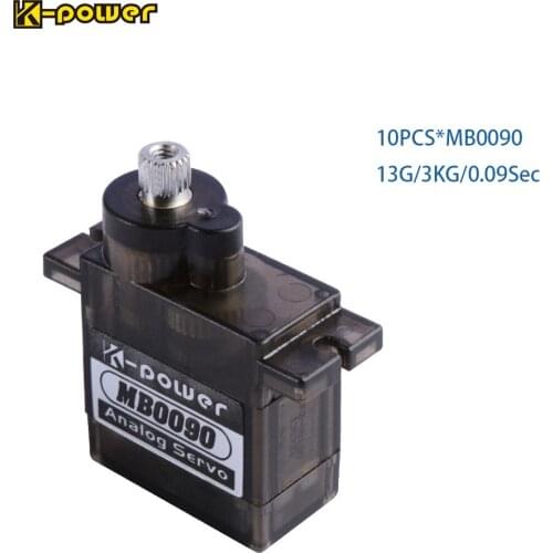 10X K-power MB0090 13G 3KG/0.09S High Speed Metal Gear Micro Mini Servo for RC Airplane Helicopter Car Boat Robot