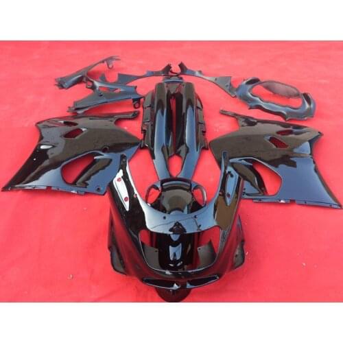 Custom Fairing kit for KAWASAKI Ninja ZZR1100 93 99 00 01 03 ZZR 1100 1993 2001 2003 ABS All Gloss Black Fairings set+gifts KA25