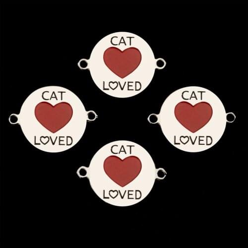 New Words Letters Connector round Charms Pendants for Crafting, Jewelry Findings Making Accessory For DIY Necklace Bracelet