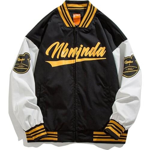 Vintage Baseball Jacket Men Letter Harajuku Jacket Fashion Japanese Streetwear Male Women College Coat Couple Clothes Autumn