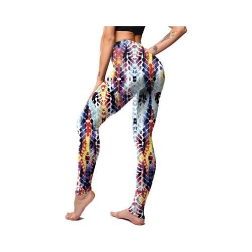 Hot Pattern Print Leggings fitness For Women Sporting Workout Leggins Elastic Slim Black White Pants push up Dropshipping