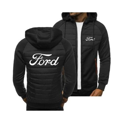2021 New Men Hoodies for Ford Logo Spring Autumn Jacket Casual Sweatshirt Long Sleeve Zipper Hoody