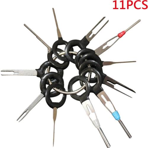 11-Pcs Automotive Plug Terminal Removal Car Mechanical Testers Key Pin Connectors Extractor Tools Kit Needle Retractor Set