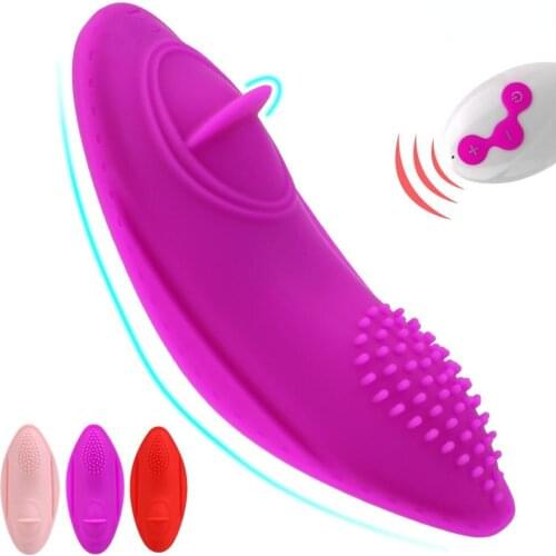 Wearable Panties tongue licking vibrator Sex Toy Wireless Remote control Vibrating Egg Women Clitoral Stimulator Masturbator