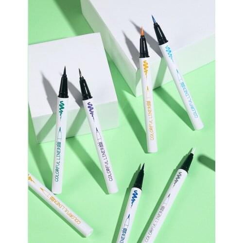 New Arrival Waterproof Rainbow Colorful Eyeliner Pencil Quick Dry Easy to Color Eye Cosmestics 20HB00111