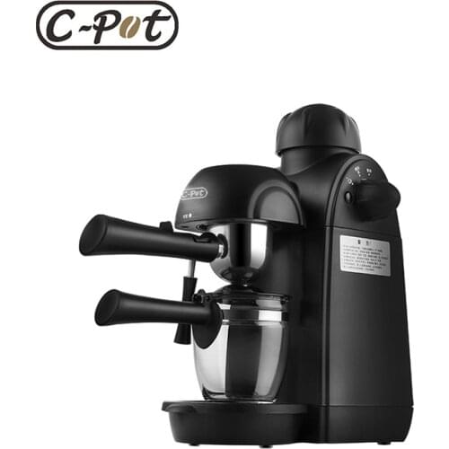 Italian Espresso Coffee Maker 220V 240ml 800W 5 Bar Pressure Semi-Automatic Personal Coffee Machine with Cappuccino Milk Foamer