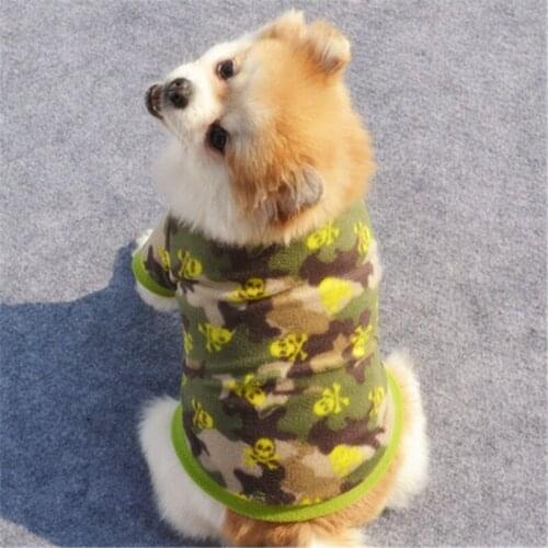 Casual Camouflage Dog Sweater Shake Cashmere Skull Clothes Cat Coat Clothing For Small Dogs Autumn Winter Warm Shirts Chihuahua