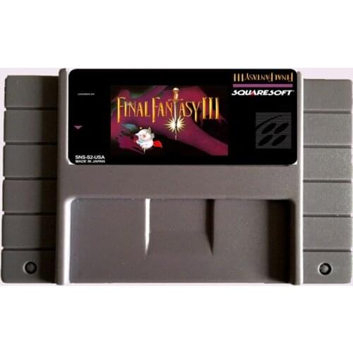 Save File Final Fantasy 3 NTSC 16 Big Gray Game Card For USA Version Game Player