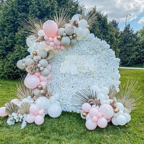 120pcs Maca Pink Latex Balloon Arch Kit Wedding Birthday Party Maca Gray Balloon Garland Event Baby Shower Event Decoration