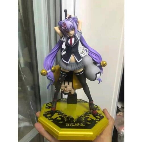 Japan anime Hyakka RyouranSAMURAI GIRLS Naoe Kanetsugu 20cm PVC original Figure Figurine collectible gift toy Model