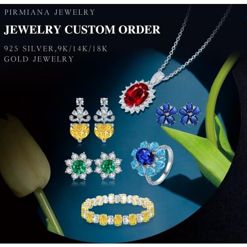 Pirmiana Jewellry Custom Design Order 925 Sterling Silver 9k/14k/18k Gold Fine Jewelry Rings Earrings Necklace Bracelet