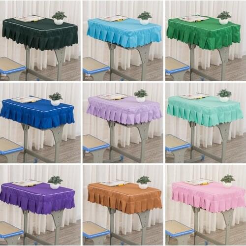 100pcs Environmentally Polyester Students Desk Cover Rectangular Table Cloth Table Top Cover Classroom Decoration