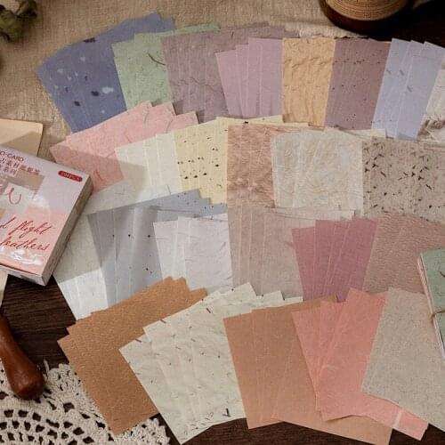 100Pcs Mottled Book Pages Material Paper Junk Journal Planner Craft Paper Scrapbooking Vintage Decorative DIY Craft Photo Albums