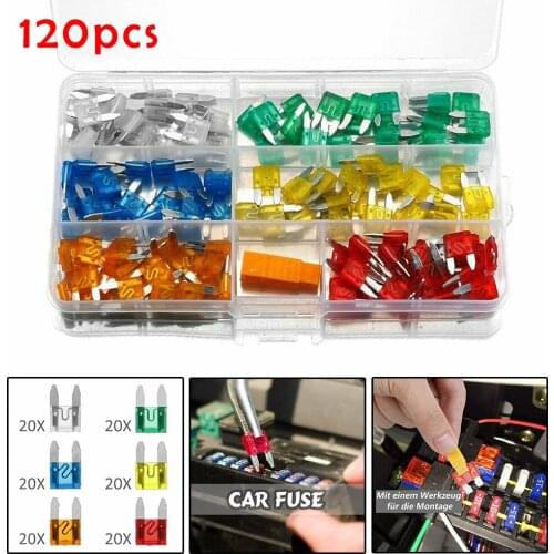 120 PCS Fuse Clip Accessories Auto Motorcycle Automotive Fuses High Quality