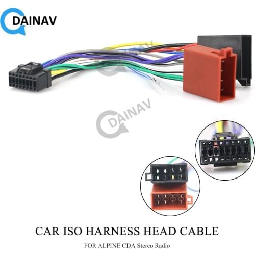 15-101 Car ISO Harness Head Cable for ALPINE CDA Stereo Radio Wire Adapter Plug Wiring Connector Cable