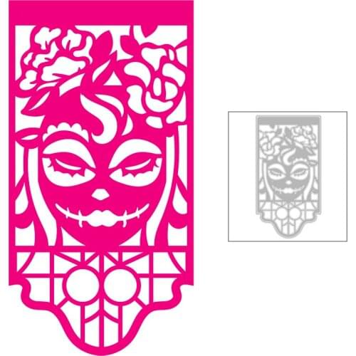 2020 New Day of the dead Metal Cutting Dies Halloween and Skull Background Die Scrapbooking For Crafts Card Making no Stamps Set