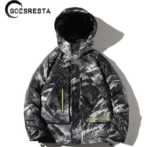 2020 Winter Camouflage 90% White Duck Down Jacket Men Hooded Warm Down Coat Fashion Casual Thicken Large Size Men Parkas S-3XL