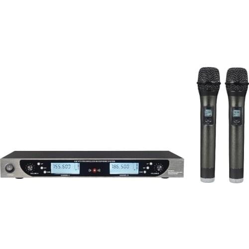 2 X 100 Channels Wireless Microphone Dual UHF Handheld Wireless Karaoke Microphone microfoon System