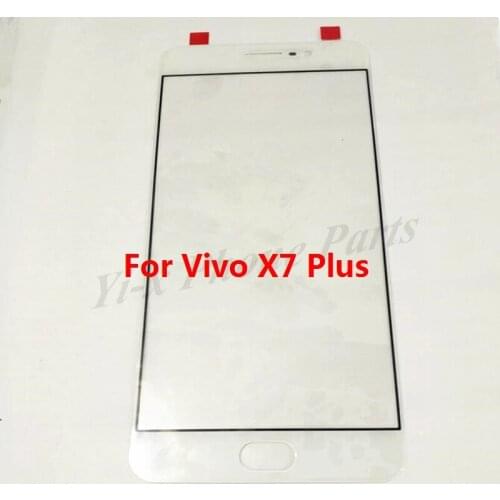 50PCS/lot White Black Gold For Vivo X7 Plus X 7 Plus Front Glass Touch Screen Panel Mobile Phone Replacement Parts