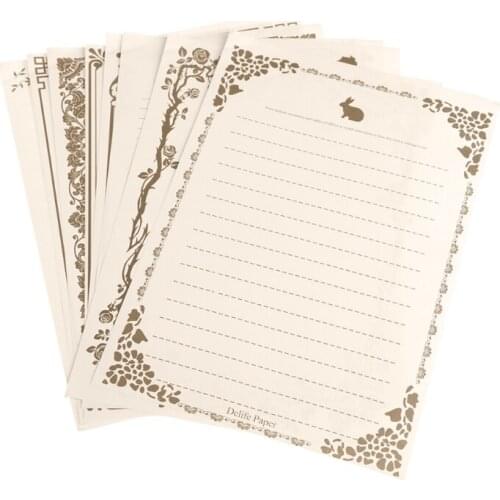 8 Sheets Vintage Retro Design Writing Stationery Paper Pad Note Letter Set