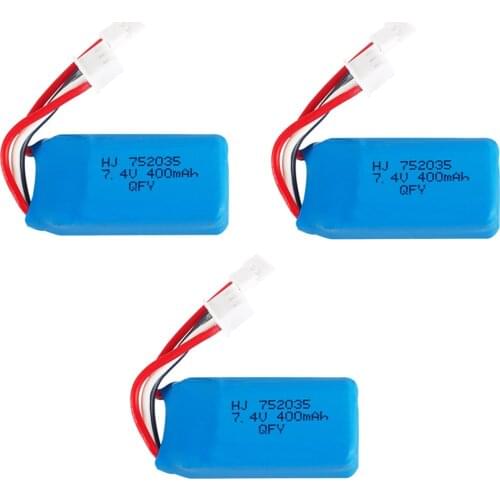 Lipo Battery For RC DM007 Airplane Quadcopter Drone Helicopter Toy Spare Parts 2s 7.4V 400mah Lithium Battery with XH2.54 Plug