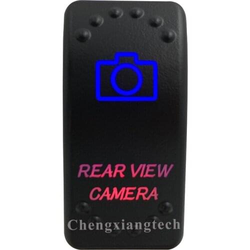 Car Boat Truck Rv Bus - On Off - Up Blue & Down Red Led - Rocker Switch - REAR VIEW CAMERA - 5 Pins - SPST - Waterproof