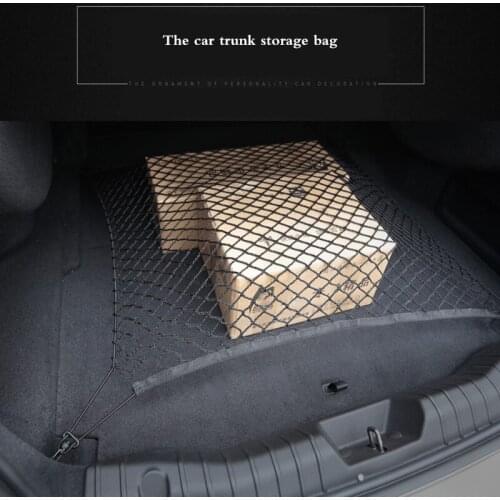 Car Trunk Nets Nylon Luggage Mesh Storage Organizer Bag 4 Hooks Car Styling For KIA sportage rio sorento cerato k2 k3 Soul ceed