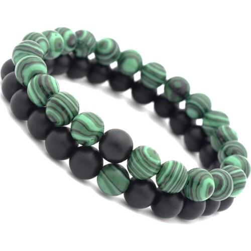 8mm Malachite Bracelet Grade Jewelry Yoga Chakra Healing Crystals EMF Protection Manifestation Confidence Healing the Heart