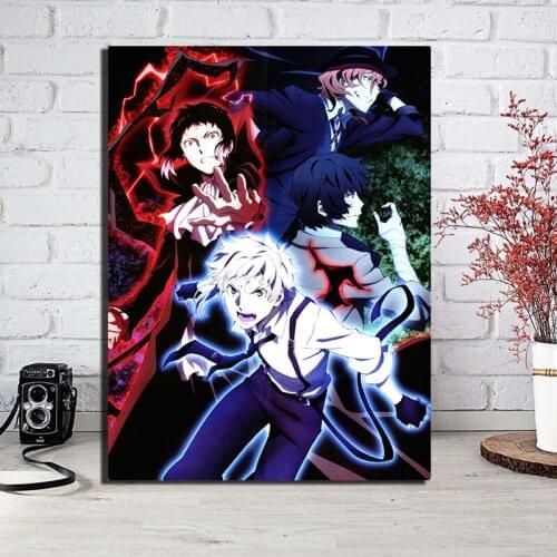Bungou Stray dogs Japan Anime Canvas Painting Print Art Wall Poster for bedroom background Decortion