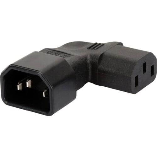 C13-C14 Right Bend Power Adapter IEC320 C13 To C14 Right Bend Connector Converter Male To Female Chassis Server Conversion Plug