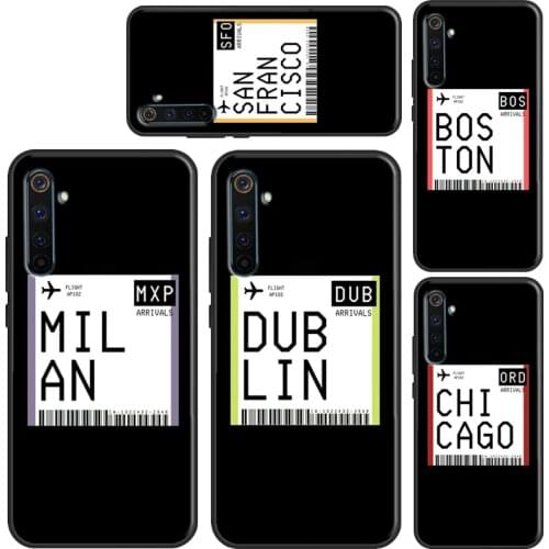 New York Boarding Pass For OnePlus 8T 7T 7 8 Pro Nord Case For Realme 7 6 Pro C3 XT X2 X50 X7 For OPPO A9 2020