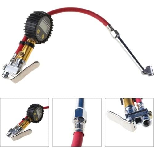 40GF Digital Car Tire Air Pressure Inflator Gauge LCD Display LED Backlight Vehicle Tester Inflation Monitoring