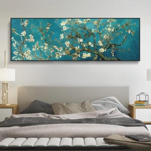 Van Gogh Almond Blossom Flowers Canvas Paintings Reproductions World Famous Artwork By Van Gogh Wall Art Picture Home Wall Decor