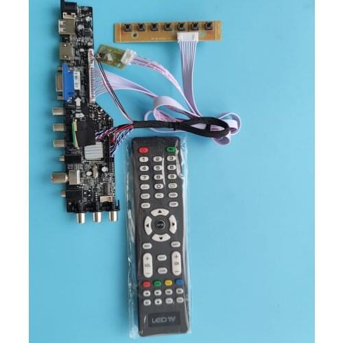 Kit B156XW02 V.0/V.1/V.2 40 pin LVDS upgrade AV VGA USB DVB 1366*768 screen 3663 TV digital LCD controller board DIY