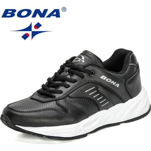 BONA 2021 New Designers Popular Casual Shoes Men Trendy Sneakers Man Lace-Up Brand Luxury Walking Shoes Mansculino Leisure Shoes