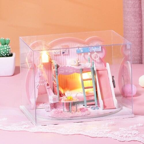 DIY Princess Dollhouse Miniature Assembly Doll House Model Funny Kids Toys Educational Toy Building Blocks Puzzle juguetes#38