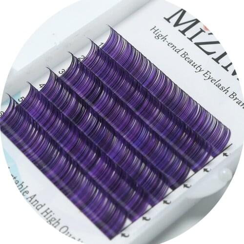 MIZIMO Neue multi-farbe gemischt pfropfen falsche wimpern wimpern regenbogen farbe wimpern verlängerung