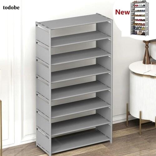 Multi-layer Shoe Rack Metal DIY Dustproof Space Saving Shoes Organizer Holder Storage Shelf Home Furniture Assembly Shoe Cabinet