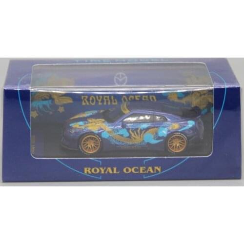 1:64 2020 NISSAN GT-R R35 ROYAL OCEAN EDITION Metal Diecast Alloy toy cars Model Vehicles For Children Boys gift hot