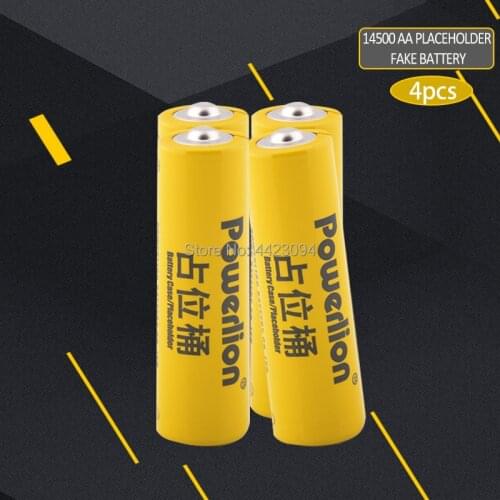 4pcs/lot 14500 li-ion lithium dummy fake battery AA battery setup dummy cells can't charger for Lithium iron phosphate battery