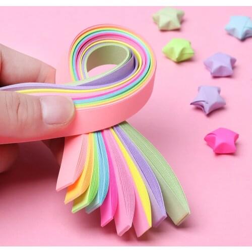 Mixed Color set Paper Craft Folding Lucky Star Origami Paper Handmade Home DIY Cards Gift Crafts Decoration 380pcs