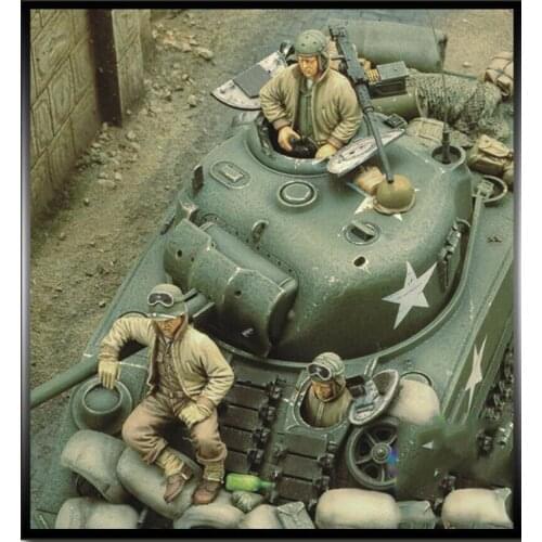 1/35 Scale Unpainted Resin Figure US Sherman crew 3 figures collection figure