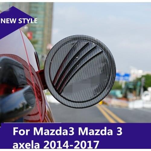 Newest Fuel Tank Cover Gas Lid Filler Cap Metal ABS Car accessories For Mazda3 Mazda 3 axela 2014-2017