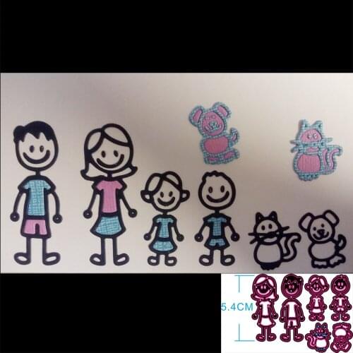 New family members die metal cut die scrapbook carving stamp stamped paper card die new diy die die