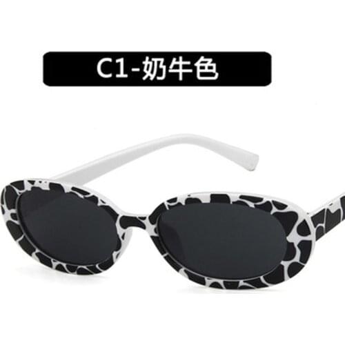 Women Retro Classic Round Sunglasses Fashion Men Women Luxury Vintage Black Mirrors Small ellipse speckle Sun Glasses UV400