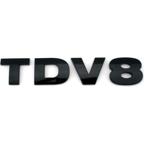 Wholesale Plastic Gloss Black Car Trunk 3D Lettering Badge TDV8 Emblem for Land rover Discovery Sticker